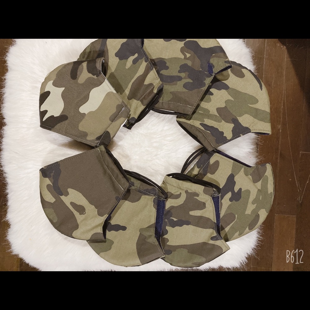 8=$45 Camouflage adults face masks